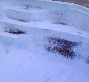 Worn fibreglass pools