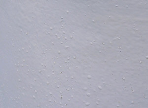 Painted wall showing hydrostatic blisters