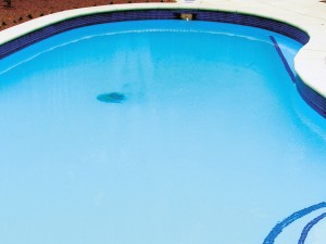 Pool resurfaced with epoxy swimming pool paint EPOTEC